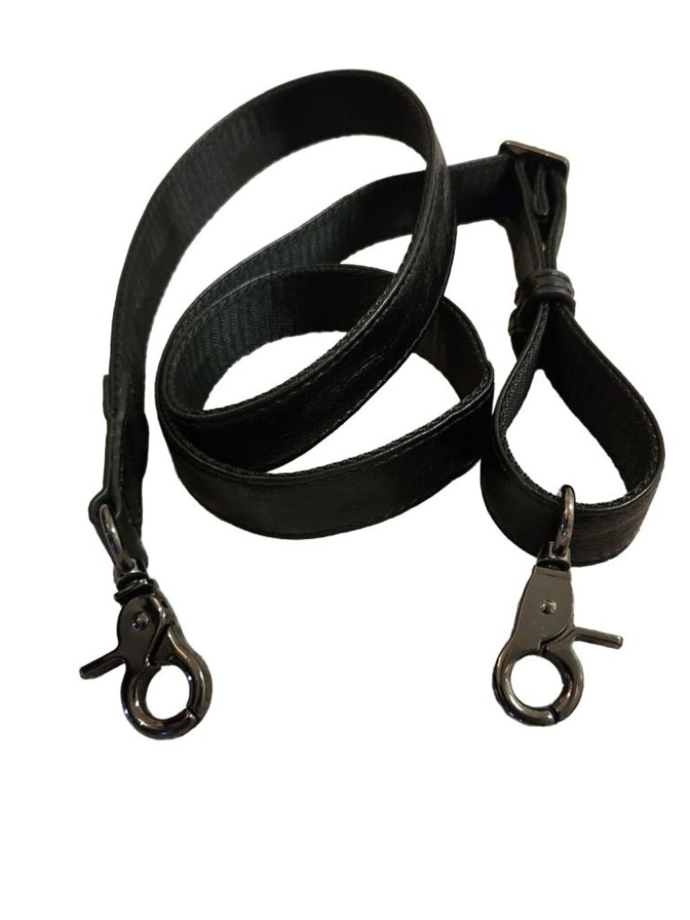 Black Leather Strap Replacement - Generic With Swivel Hinges